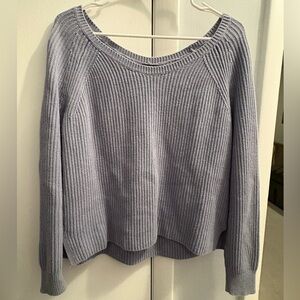 Banana Republic Women's Ribbed Crew Neck Sweater - Soft Gray
